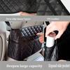 1 Large Capacity PU Leather Car Seat Storage Bag, Hanging Storage Bag With Multiple Zippered Pockets, Car Interior Accessories