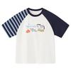 MQD Boys' Asymmetric Raglan Color-block Breathable Short Sleeve T-shirt