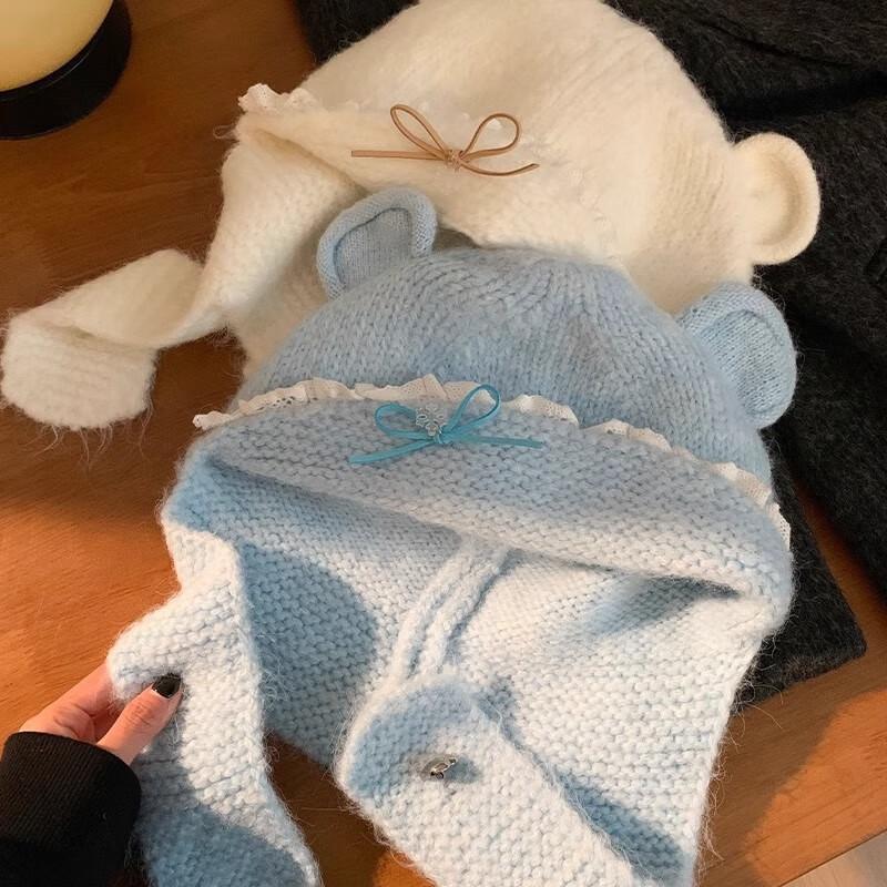 Cute Bear Ear Winter Knitted Hat
