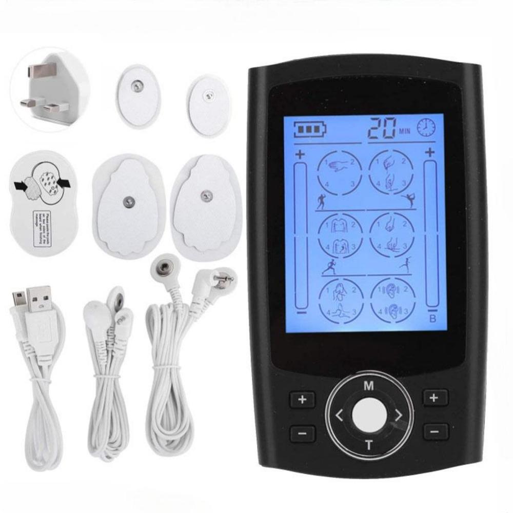 Tens Unit 24 Modes 20 Intensity Electric Stimulation Massager Muscle EMS Therapy Pain Relief Adjustable Lightweight LCD Display