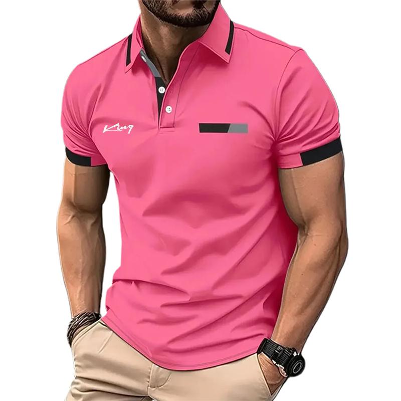 Men's sport lapel golf shirt casual polo shirt