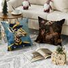 Retro Dressed Up Giraffe Pillow Case Pattern Printed Pillowcase For Living Room Sofa Cushion Cover  Bedroom Decor