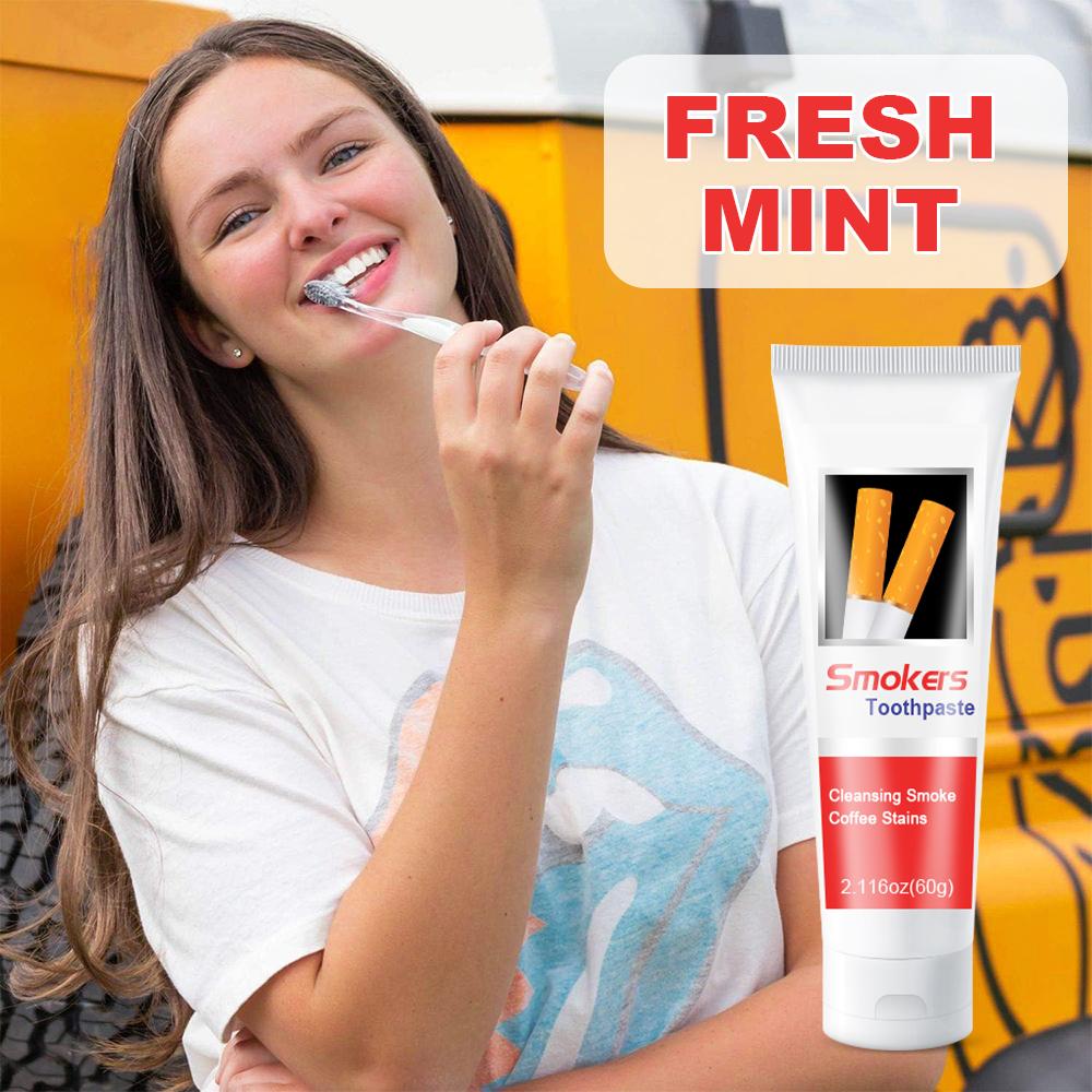Toothpaste for Smokers with Yellow Teeth and Cigarette Stains - Deeply Clean the Teeth and Oral Cavity, Bring a Long-Lasting Refreshing Feeling