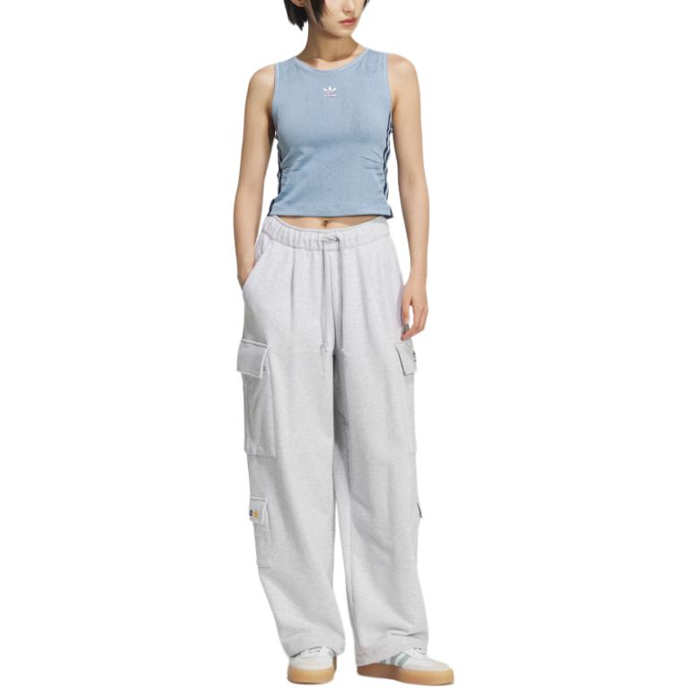 Adidas Originals Fake Denim Padded Tank Top Fashion Comfortable Soft Skin-Friendly Sports Vest Women Tops KE3891