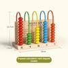Wooden Counting Toy Abacus Montessori Education Math Toy Children Rainbow Counting Beads Addition Subtraction Operation Learning