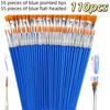 50/55/100/105/110/160pcs Nylon Brush Acrylic Detail Painting Thin Hook Line Pen Professional Paint Brush Kit Art Supplies