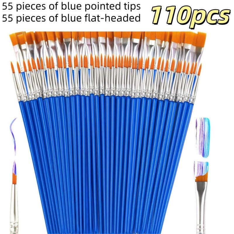 50/55/100/105/110/160pcs Nylon Brush Acrylic Detail Painting Thin Hook Line Pen Professional Paint Brush Kit Art Supplies