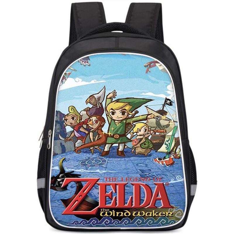 Просторный рюкзак в стиле Zelda для детей Легкий и эргономичный школьный рюкзак Style A,Small