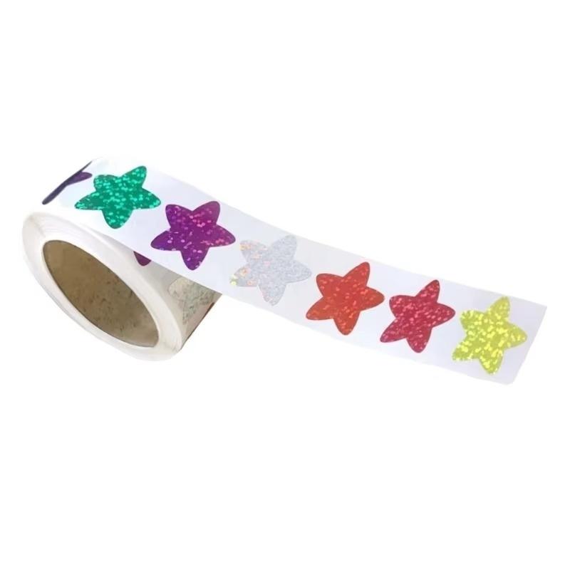 500 Pieces Sparkling Star Stickers Colorful Heart Stickers For Scrapbooking Journal Notebook Water Bottle Laptop Packaging
