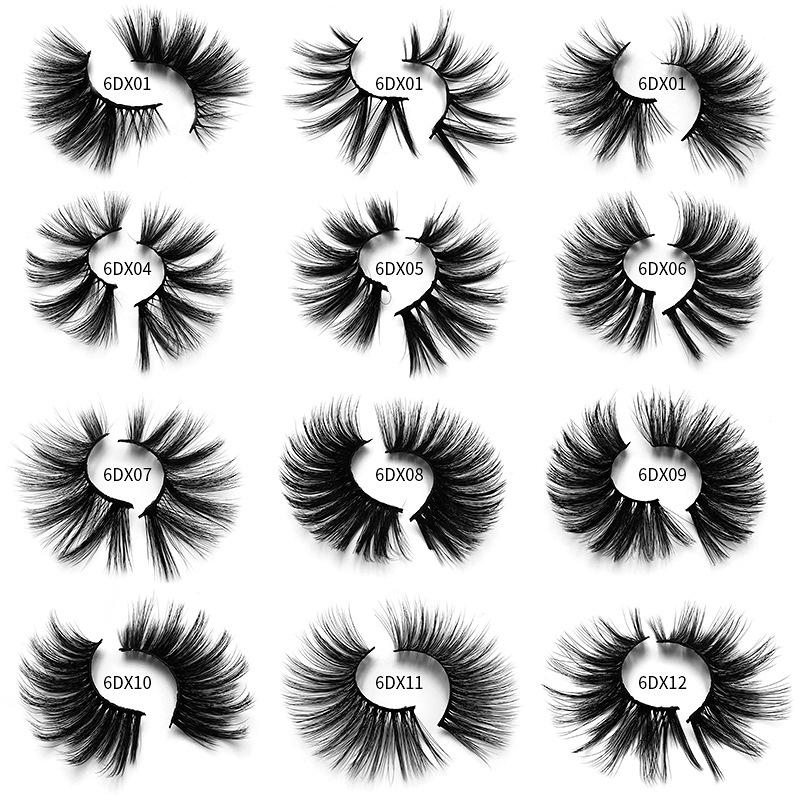 

Новинка 25 мм 6D Химическое волокно Накладные ресницы 4 пары Натуральные Густые Завитые ресницы 4 pair 6DX12