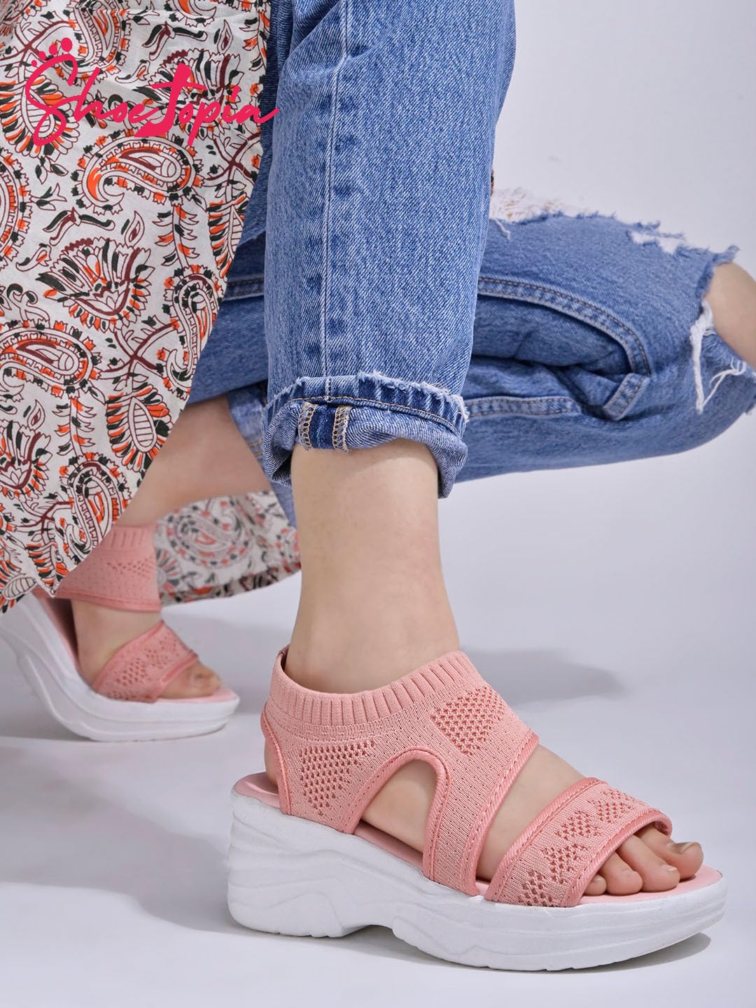 Shoetopia Women S Sandal-6 Kids Uk (Milton-Pink)-Eu39 6 UK