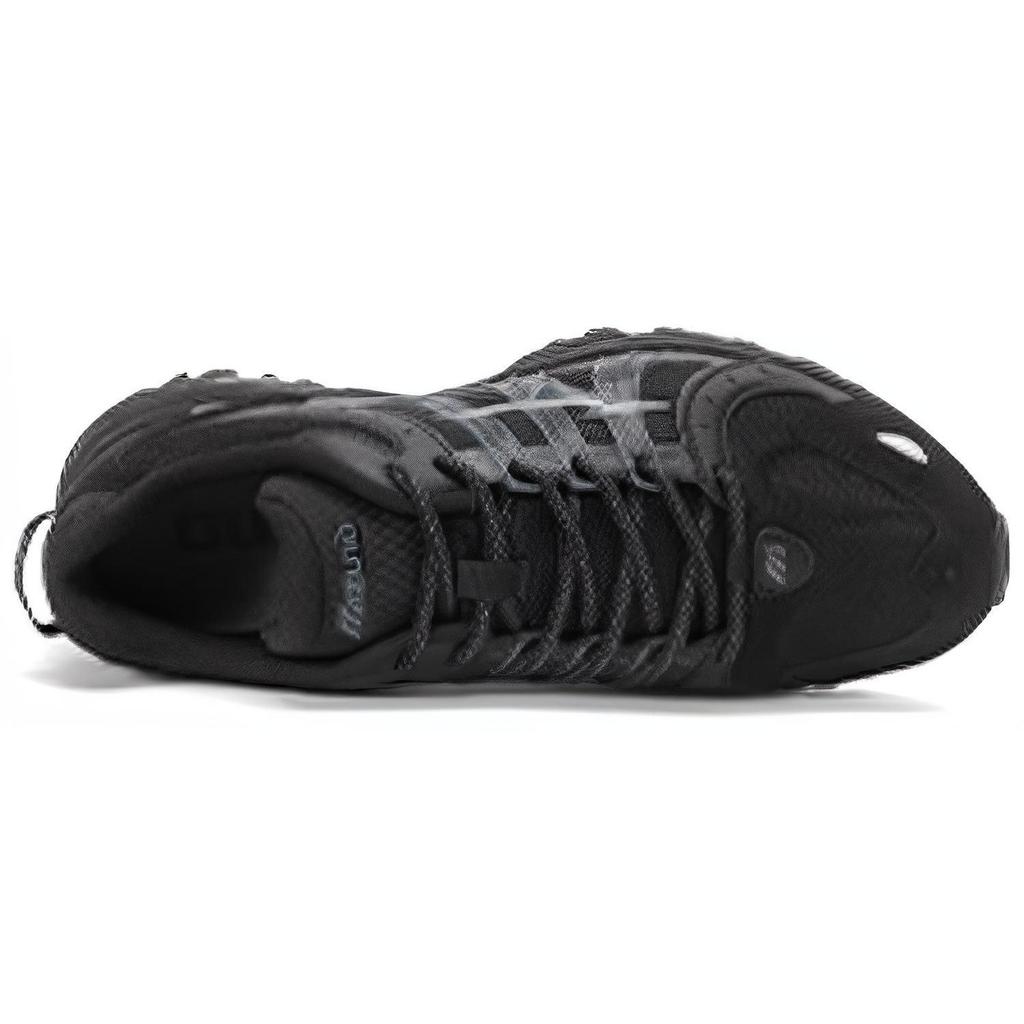 Mizuno Tissu Cuir Cuir Synthétique Confortable Polyvalent Respirant Chaussures Décontractées Basse Tige Chaussures Décontractées Unisexe Noir Gris D1GH222804