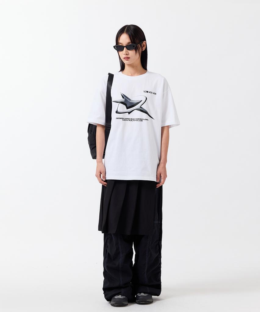 ODDSTUDIO Chrome Star Graphic Oversized T-Shirt - 3 Colors