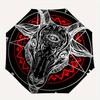 Devil's Horns: Baphomet Pentagram Occult Symbol T-ShirtUmbrella, Portable 3-Fold Compact Umbrella,Christmas Gift ES492