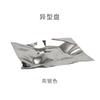 Vintage Silver Stainless Steel Fruit Tray, Salad Bowl, Tableware, Snack Storage Tray, Coffee Shop Decoration Service Tray