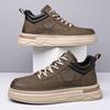 High-top Shoes Autumn Casual Board Shoes Retro Leather Surface Medium-top Sports Thick-soled Heightening Martin Boots