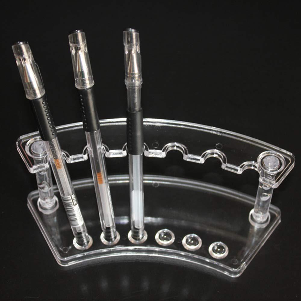 Wholesale Plastic Transparent 6 Slot Pencil Pen Spoon Jewelry Display Holder Stand Rack