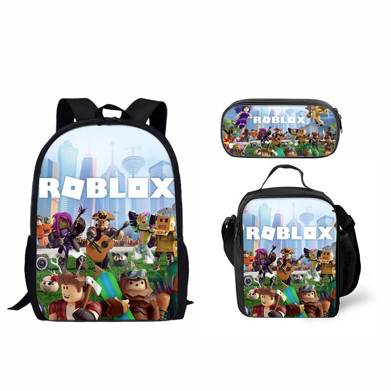 Roblox Kids Backpack Set With Cartoon Print For School And Travel