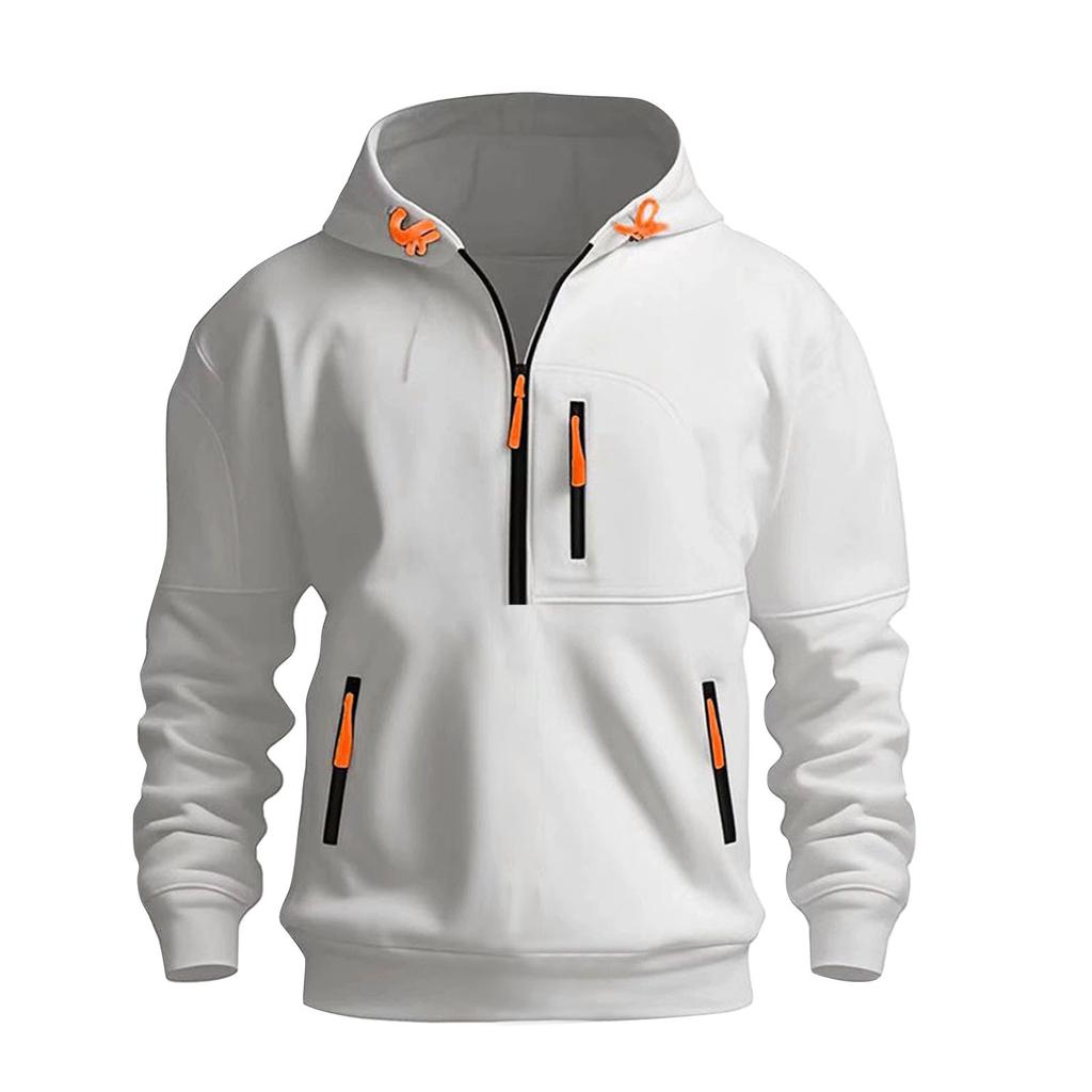 Heren Sweatshirt Hoodie Rits Arm Zak Cardigan Heren Sport Grote Maat Casual Hoodie