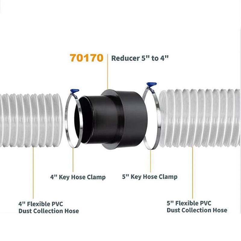 AD23-70170 5Inch To 4Inch Reducer Dust Collection Fitting,5 To 4 Inches Duct Reducer,Dust Collector Systems