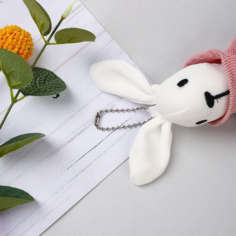 1pc Sweater Bunny Keychain, Cute Cartoon Plush Pendant for Backpack, Soft Rabbit Doll Key Ring Gift for Girls, Purse Accessories