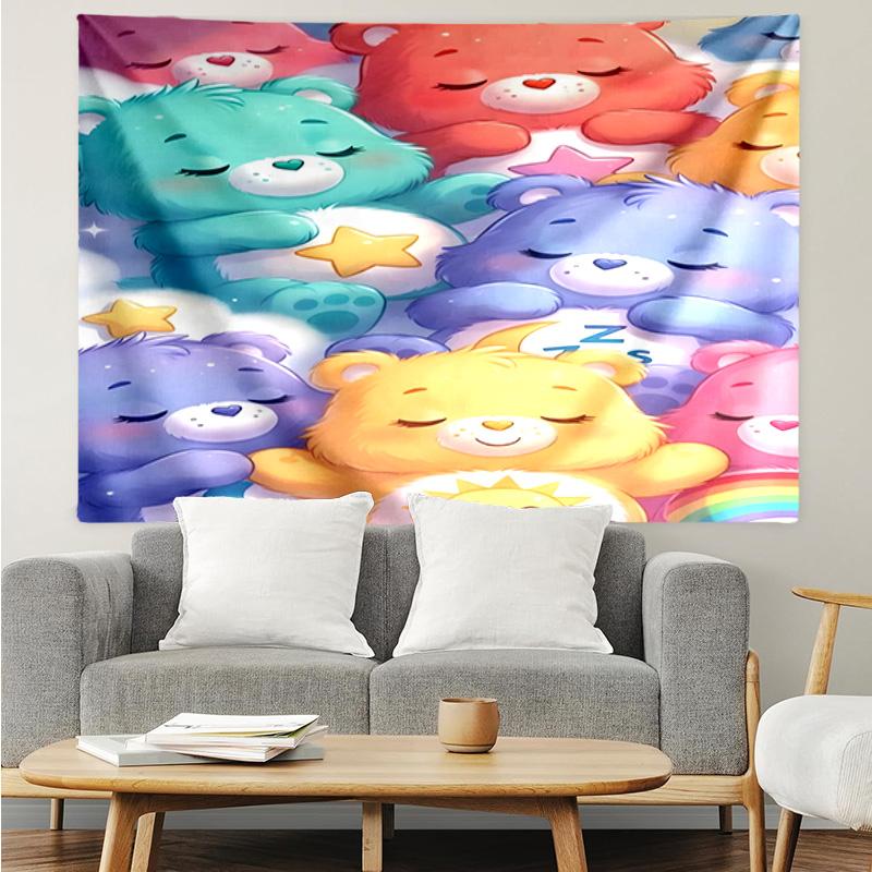 Love Bears Cozy Night Tapestry Hanging for Bedroom,Livingroom, Playroom,Decor Art Room Wall Tapestry Holiday and Birthday Gifts