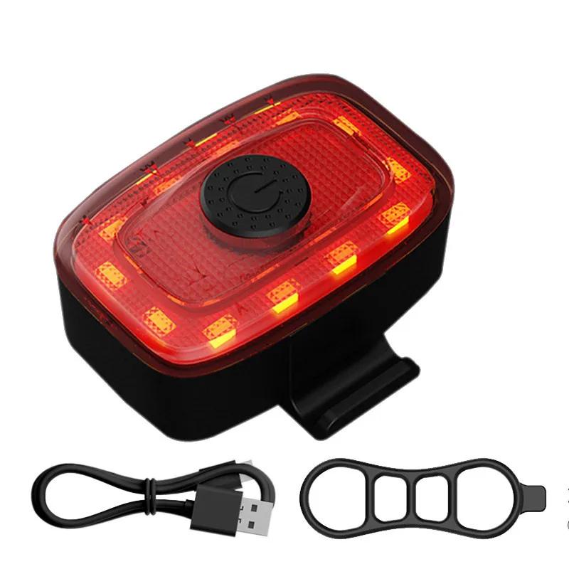 

Bicycle Taillights 9 Models Bicycle Rear Light Type-C Charging Cycling Warning Lamp IPX5 Road Mountain Bike Tail Light
