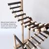Sturdy Natural Wood Parrot Training Stand With Removable Tray Climbing Ladder Rotating Perch For Large Birds Exercise And Play
