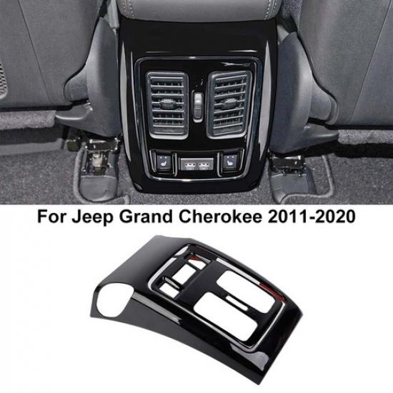 

For Jeep Grand Cherokee 2011- 2X Rear Air Vent Outlet Cover Trim Accessories чорний