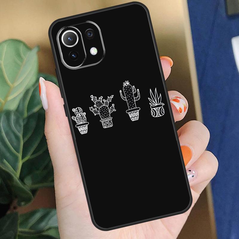 Cactus Pattern Case For Xiaomi 15 14 Ultra 13T 14T 15T Pro 17 Pro Max POCO F8 F7 F5 F6 X5 X6 X7 Pro Coque