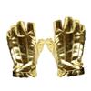One Limitation Fingerless Leather for Men and TG178 Gloves, Shiny, Rock/Punk, Women, (Gold)