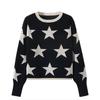 Fall Winter Women's Sweater O-Neck Star Pullover Knitting Sweaters C-288