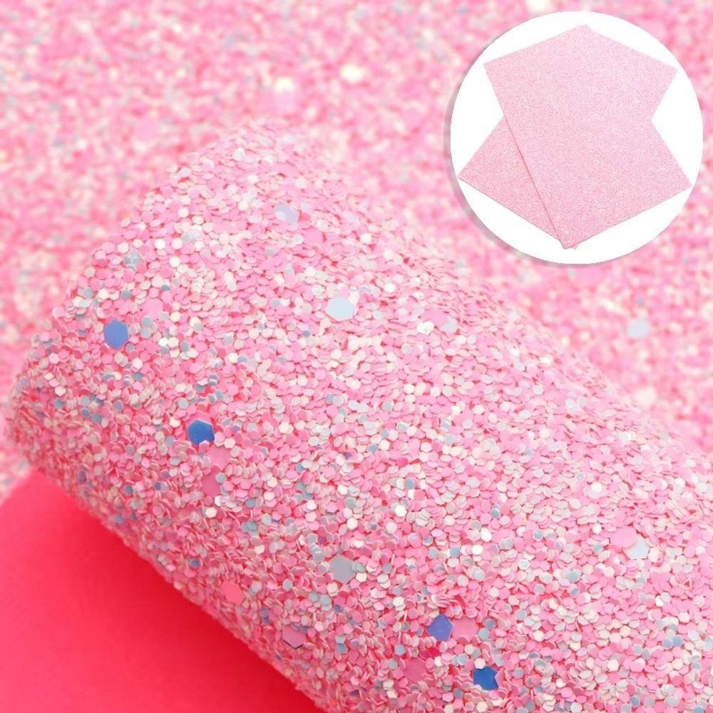 Colorful Glitter Glitter PVC Leather Fabric Sparkling Powder Faux Leather  Bag Making Material