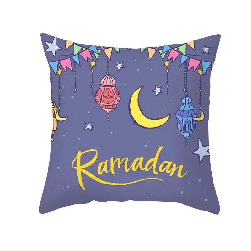 Ramadhan Printed Pillowcases Muslim Festival Pillowcases Eid Party Home Decor Moon Feast