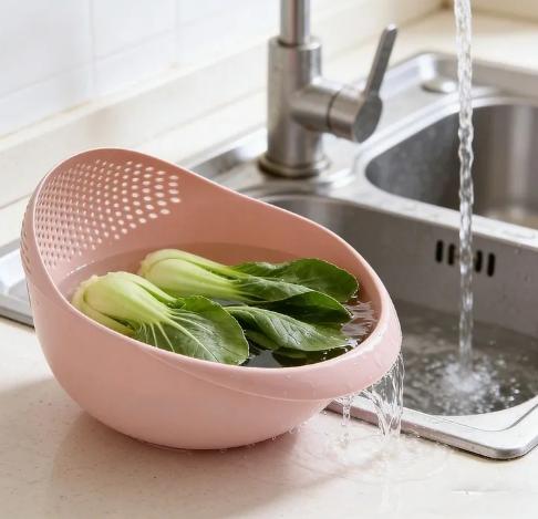 Thickened Rice Rinsing Colander, Multifunctional Kitchen Strainer and Draining Basket