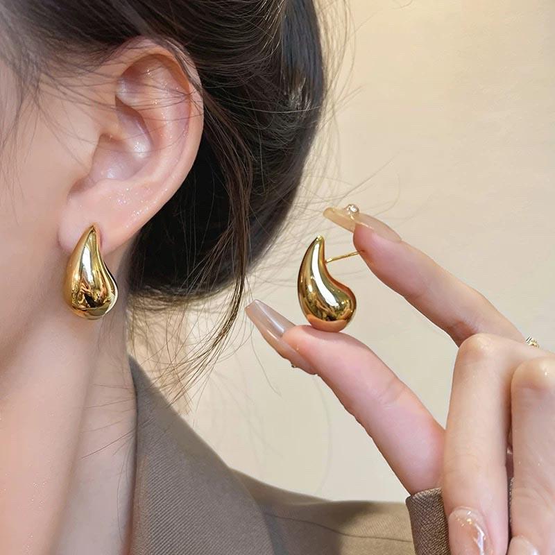 Neue trendige klobige Wassertropfen-Ohrringe für Frauen Persönlichkeit glänzende Tropfenohrringe Boho Teardrop-Ohrringe Mädchen Modeschmuck Geschenke