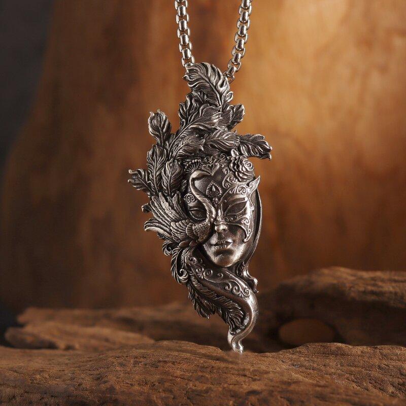 Exquisite Witch Broom Necklace Cute Magic Girl Pendant Men Women Rock Party Trendy Jewelry Halloween Gift