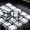 4Pcs Ice Cubes Food Grade High Durability Stainless Steel Frozen-Ice Rocks Ball Whiskey Beer Chiller Cooler Bar Accessories