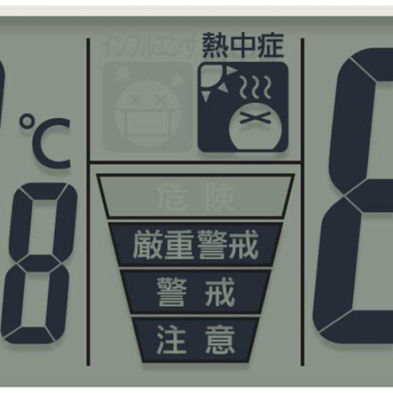 RHYTHM CITIZEN Wall Thermometer and Alarm CITIZEN Inform Navi Clock, Radio-Controlled Clock, Hygrometer, Sound, Silver, F, 27.5×5.0cm, 4FY618-019