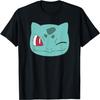 Pokémon Bisasam Großes Gesicht Zwinkerndes T-Shirt
