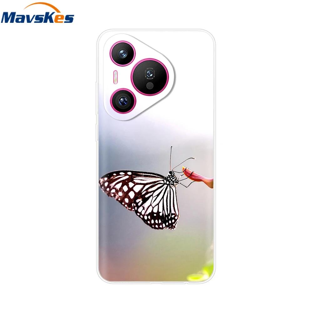 For Huawei Pura 70 Pro Case Pura 70 Clear Back Cover Pretty Girl Bumper Soft TPU Funda For Huawei Pura 70 Pro+ Pura70 Ultra Capa