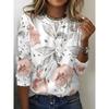 Casual Loose Long Sleeve Versatile Women's Top Crew Neck Pullovers Long Sleeves Women’s