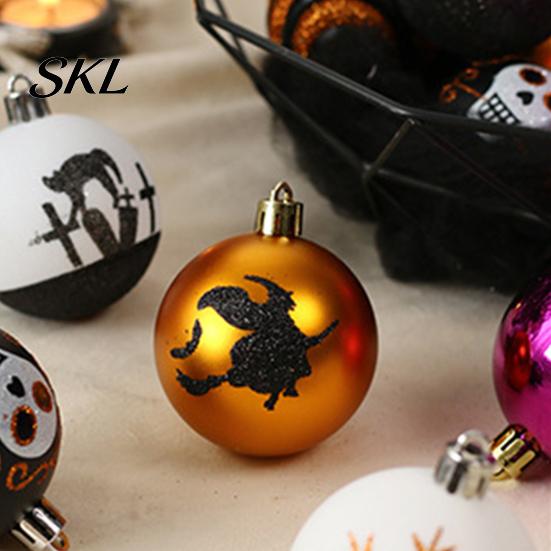 Eye-catching Halloween Items 16 Pcs Hanging Ball Decor, 6cm Skull Witch Eye Ornaments Themed Decorations for Ghost Tree, Spooky Window Yard