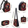 1/2/3/4/5PC Soccer Star Pattern Backpack Set – Large-Capacity Casual Backpack with Matching Clutch & Tote Bag, Perfect for Daily
