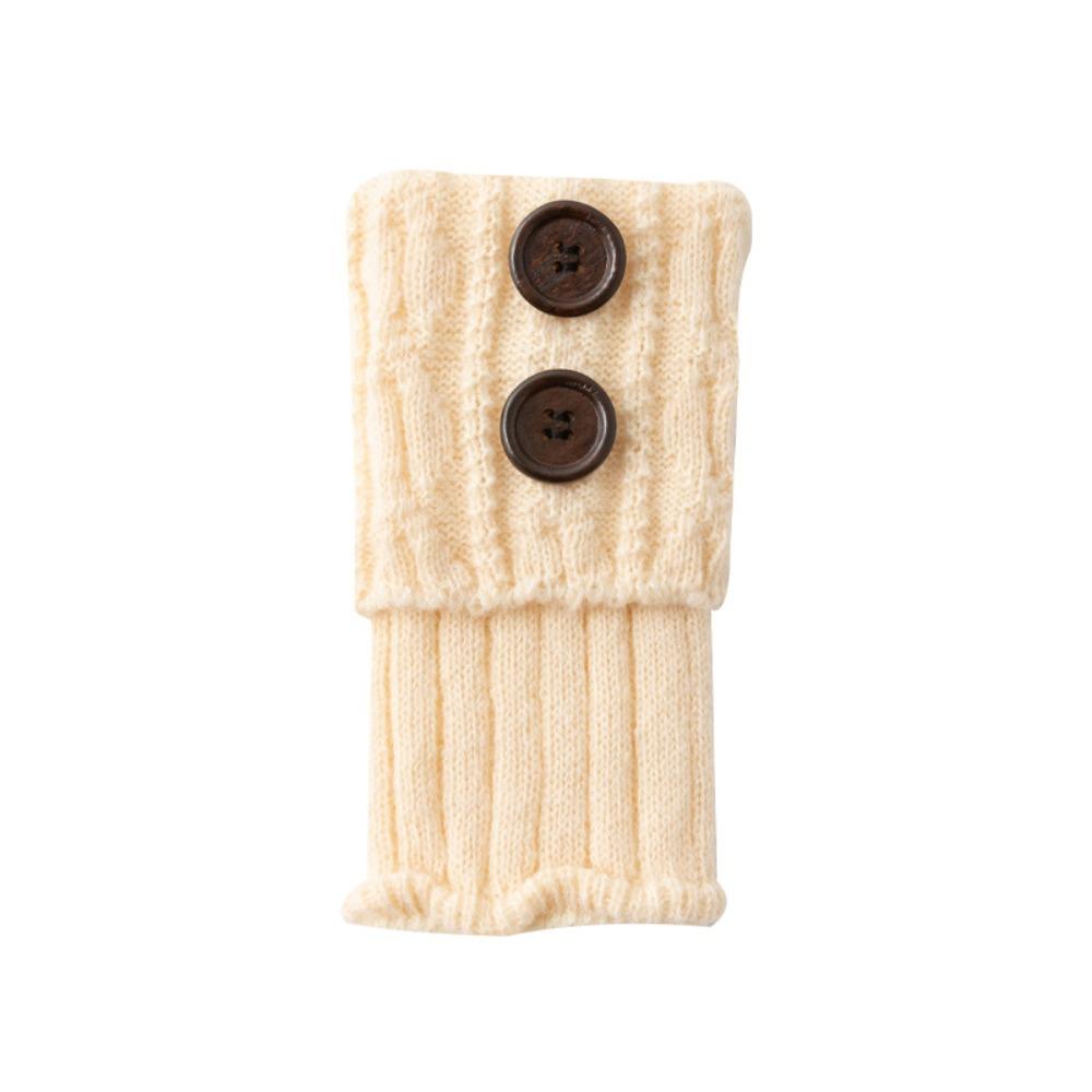 Button Detail Boot Toppers Crochet Knitted Boot Socks  Leg Warmers for Leggings/Jeans