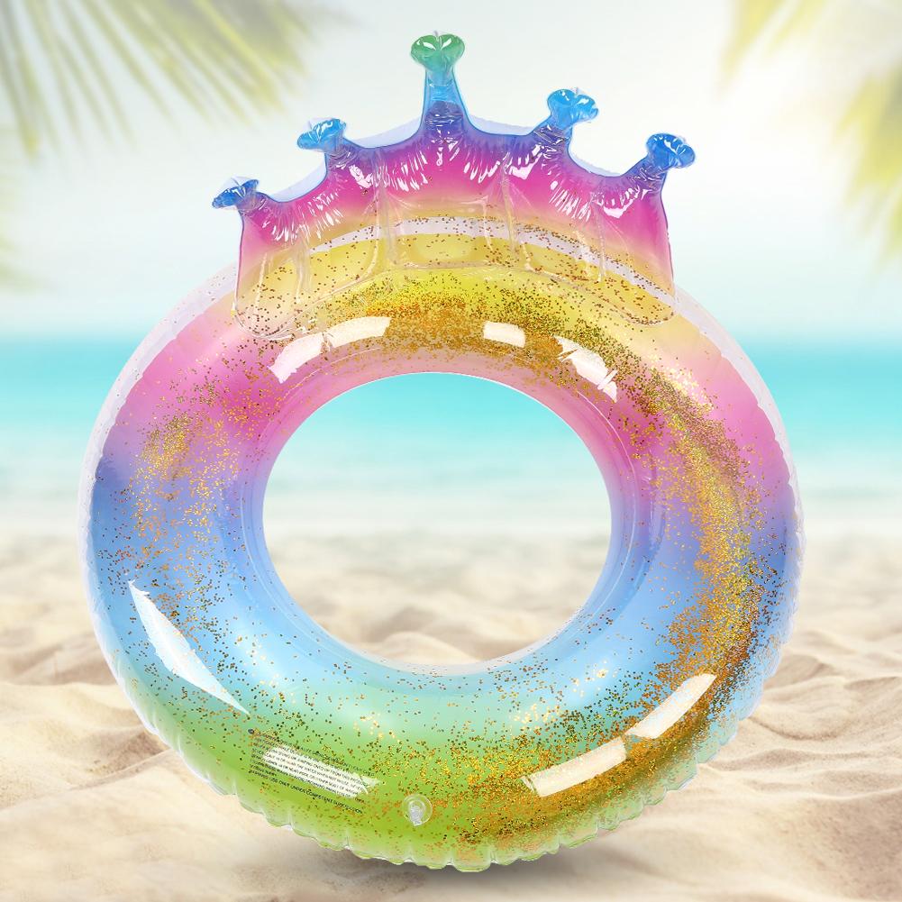 Nafukovací kruh Zesílený Velký Koruna Královny Flitry Plavecký kruh Záchranné kruhy pro Dívky Ženy