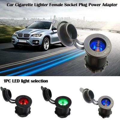 Car Lighter Female Socket Plug Power Adapter With Waterproof Cover