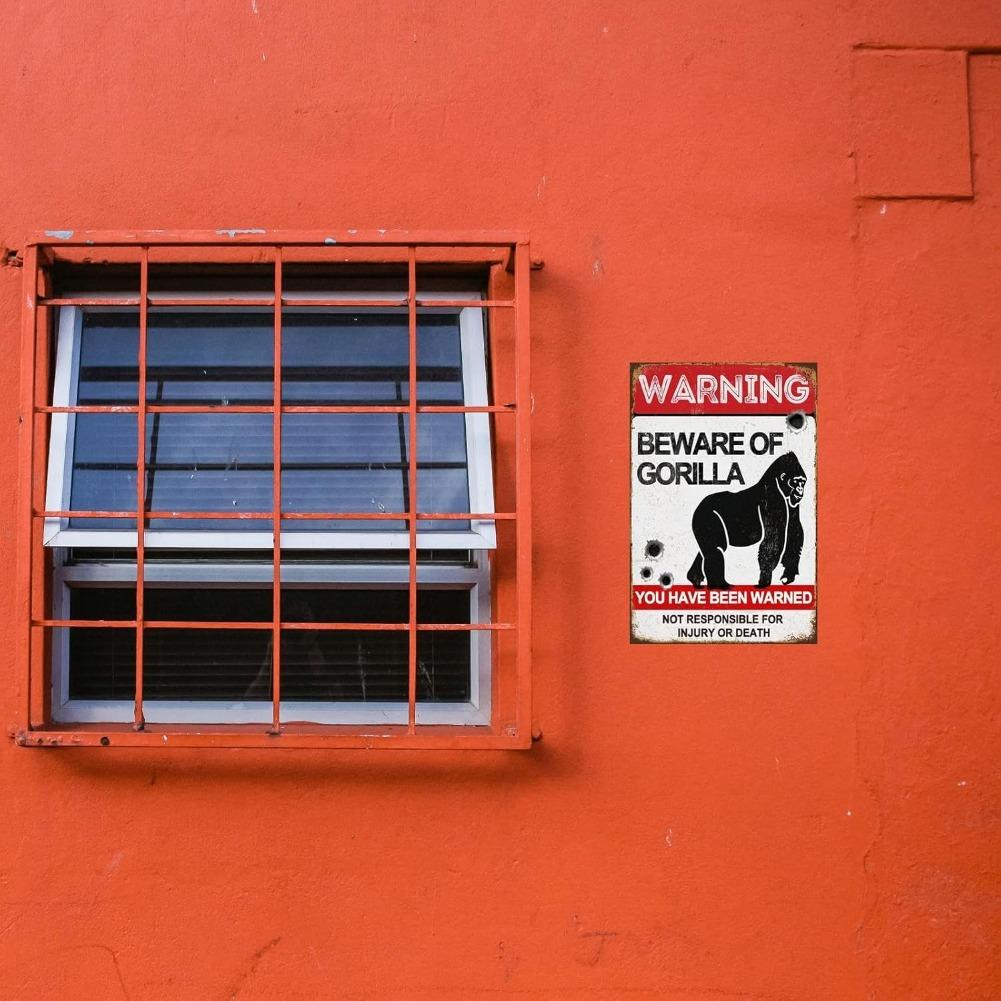 Funny Dark Humor Beware Sign No Soliciting Wall Decor Yard Garden Plaque Outdoor for Home Fence