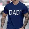 PAPPA 3 T-shirts för Män Blå Pappa T-shirts Pappa till 3 4 5 6 7 Tröjor Make Toppar Kläder Rolig Pappa T-shirt Kortärmad Klädsel