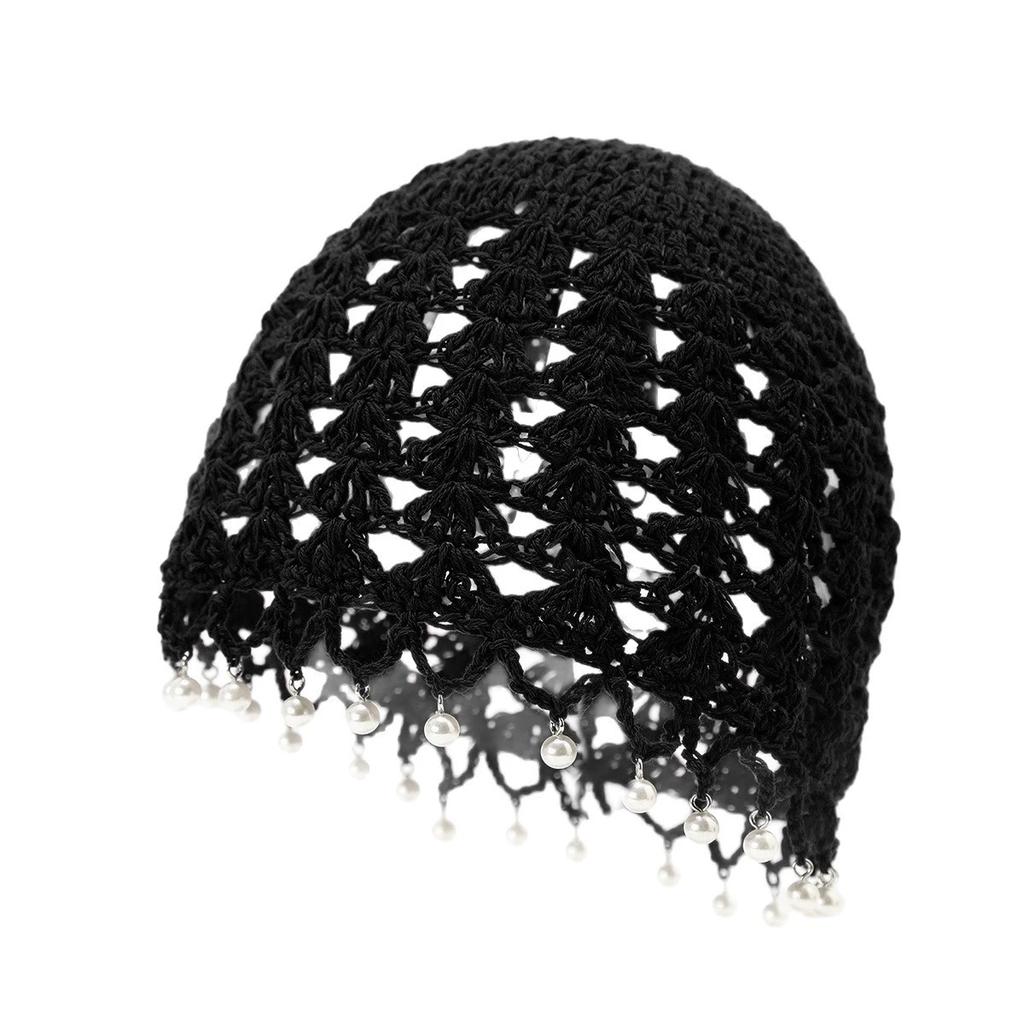Spring and Summer Handmade Crochet Hollow Beanie Hat Women's Knitted Hats Lady 's Solid Skullies & Beanies